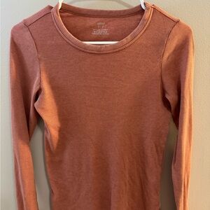 Aerie Terracotta Ribbed Top